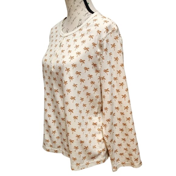 Faherty X Roller Rabbit Palm Tree Henley Pajama Top Size XL Limited Edition - Picture 3 of 9